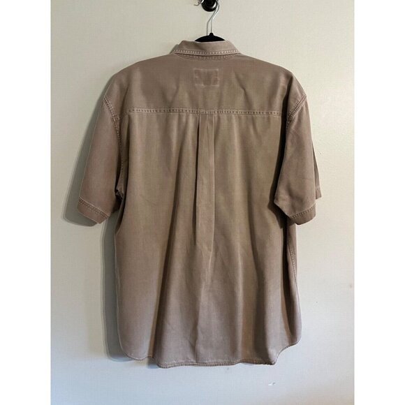 Adirondack Outdoors Shirt Khaki L Sportsman Fishing Neutral Retro Hunting - Picture 2 of 12